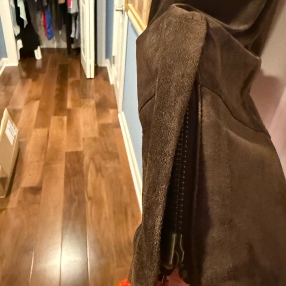 NEW SPECIAL $58 TRIBAL Size 12 Women’s Dark Chocolate Brown Suede Jacket - Picture 7 of 11